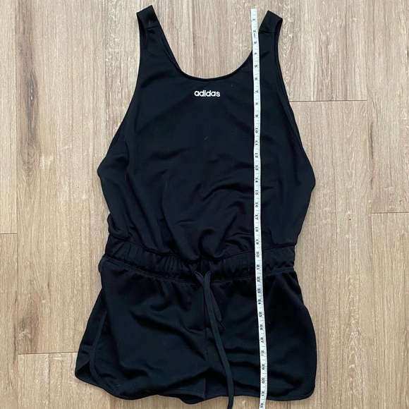 Adidas AAA Performance Scoop Neck Tank Romper Jumpsuit Black Size Medium - Picture 12 of 16